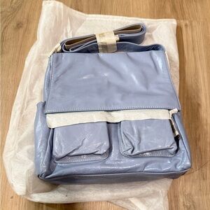Leather Crossbody Bag light blue brand new